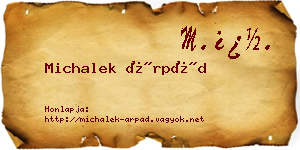 Michalek Árpád névjegykártya